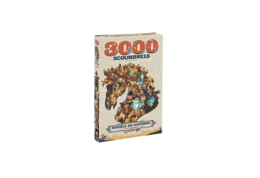 The box art for 3000 Scoundrels Double or Nothing on a white background