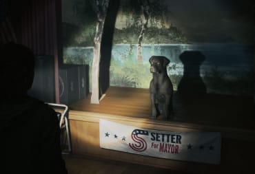 Image of the dog mayor, mayor setter in Alan Wake 2