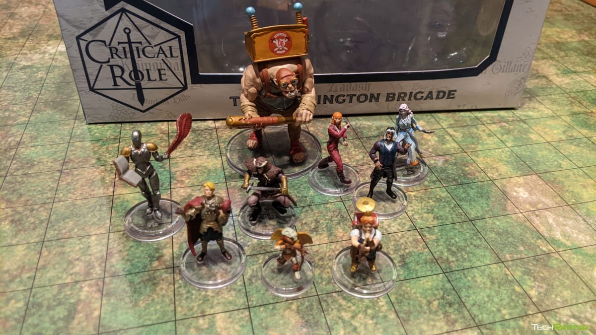 A preview image showing off all of the Wizkids Darrington Brigade miniatures