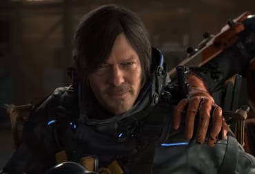 Sam Porter-Bridges with a mechanical hand on his shoulder in Death Stranding 2