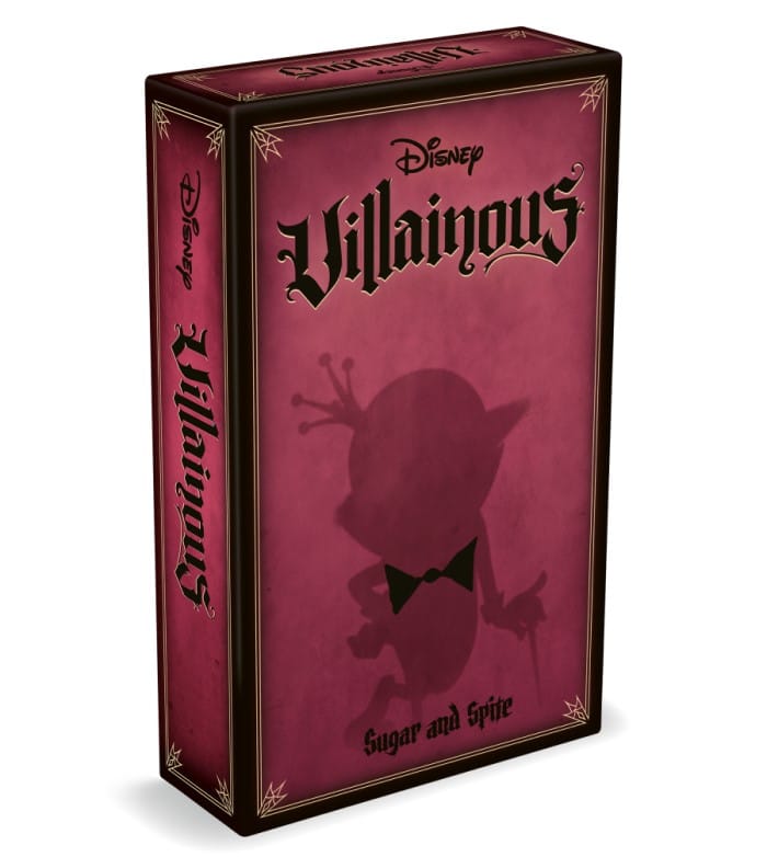 Box art for DIsney Villainous: Sugar and Spite on a white background