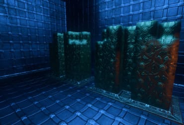 Enshrouded Server Guide - Cover Image Bronze Block Sculptures in a Blue Room