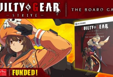 The box art for the Guilty Gear Strive Board Game, May is visible on the left side of the screen.