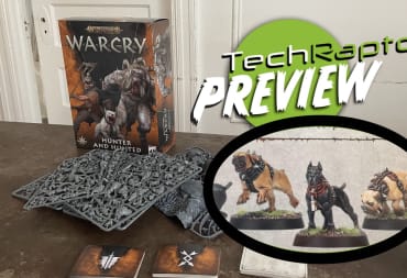 An image of the box contents of Warcry Hunter and Hunted as part of our preview.