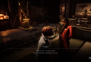 Handing a Cryptic Vessel over to Venigni in Lies of P.