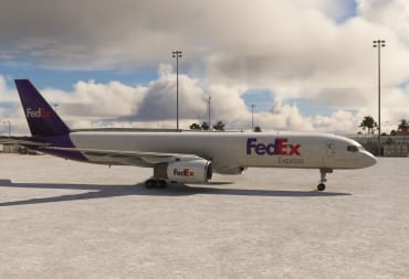 Microsoft Flight Simulator Boeing 757 in FedEX colors