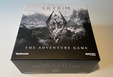 An image of the full game box for Skyrim the Adventure Game