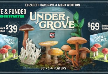 The banner for the Kickstarter project of the board game, Undergrove.