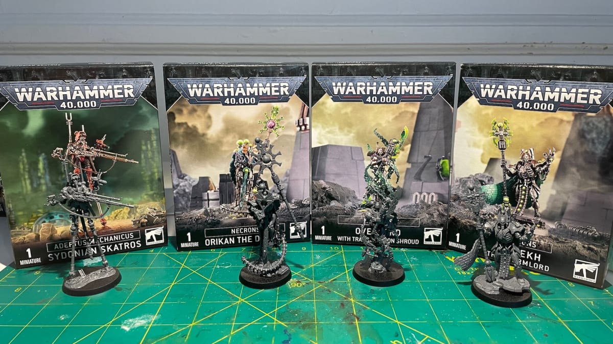 An image depicting Warhammer 40K New Necrons and a new Adeptus Mechanicus release.